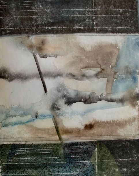 No. K33: pen-and-ink & water color, 2017