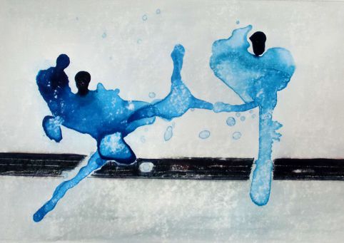 No. M01: Tanz, pen-and-ink & water color, 2019