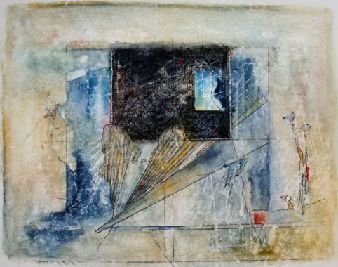 No. M04: pen-and-ink & water color, 2019