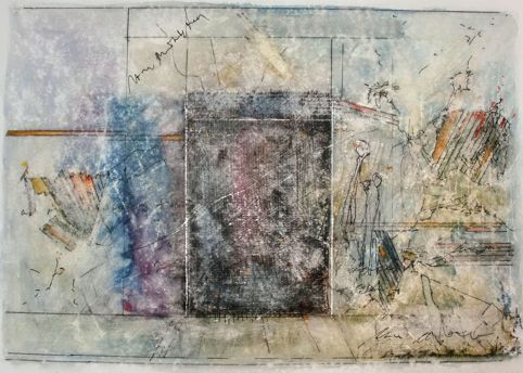 No. M06: pen-and-ink & water color, 2019