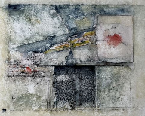 No. O05: pen-and-ink & water color, 2022