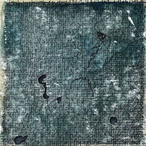 No. O12: pen-and-ink & water color, 2022