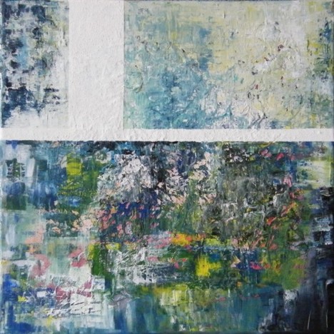 No. A49: Lake Constance, Acryl on canvas (40 x 40 cm), 2008