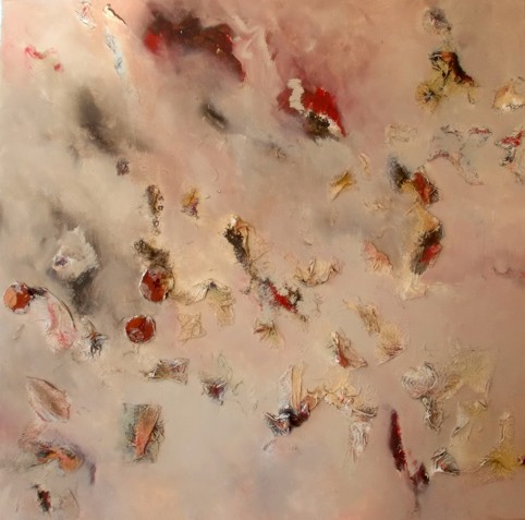 No. I02: Autumn, Acrylic collage on canvas (80 x 80 cm), 2015