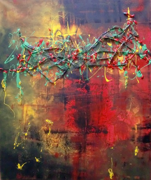 No. I10: Carnival, Acrylic collage on canvas (100 x 120 cm), 2015