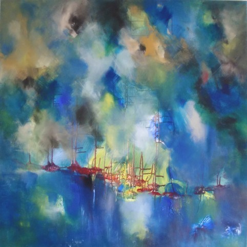 No. I15: Amazonas, Acryl on canvas (100 x 100 cm), 2015