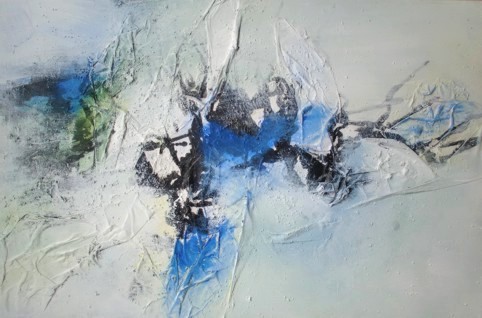 Nr. I19: Acryl-Collage auf Leinwand (40 x 60 cm), 2015