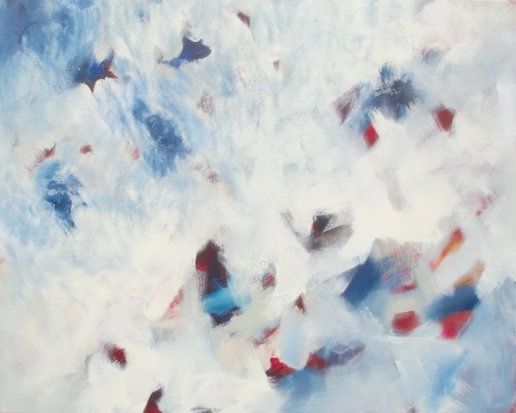 Nr. J04: Lawine, Acryl auf Leinwand (80 x 100 cm), 2016