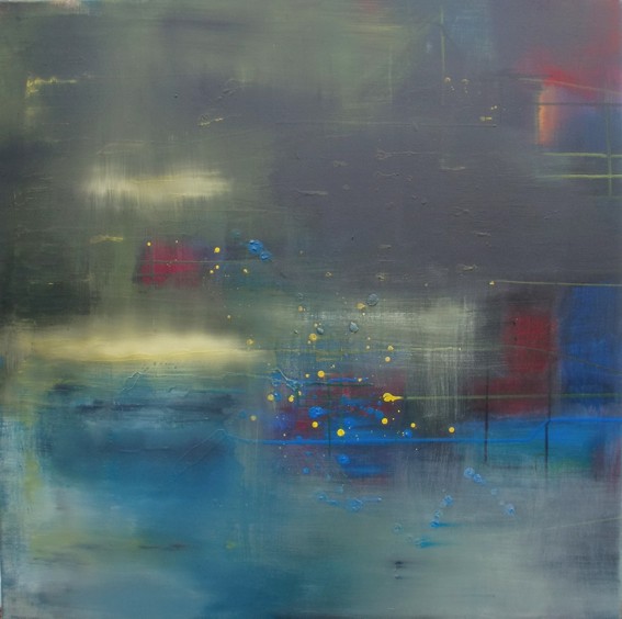 No. J07: Quiet Night, Acryl on canvas (100 x 100 cm), 2016