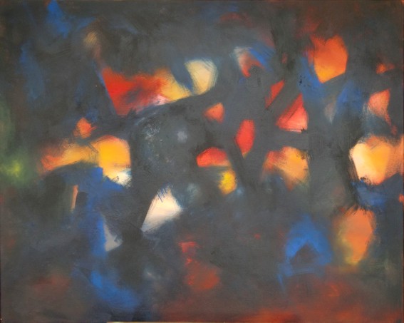 No. J09: Looking through, Acryl on canvas (80 x 100 cm), 2016