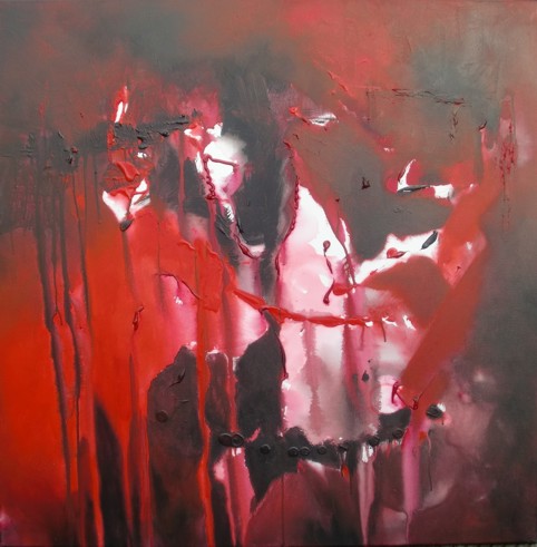 No. K14: Witch Dance, Acryl on canvas (100 x 100 cm), 2017