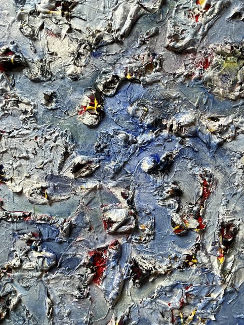 Nr. O01: Sweets, Acryl-Collage auf Leinwand, 2022