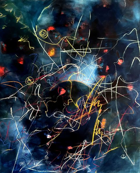 No. O16: Cosmos, Mixed techniques (100 x 120 cm), 2022