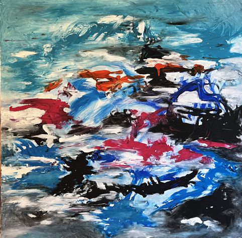 No. P06: Wild Elements 3, Gouache (100 x 100 cm), 2023