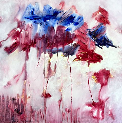 No. Q07: Summer Flowers 2, Acryl on canvas (100 x 100 cm), 2024