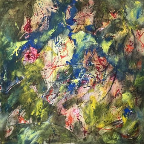 No. R08: Secret Garden, Acryl on canvas (100 x 100 cm), 2025