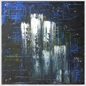 No. B08: City Lights, Acryl on canvas (20 x 20 cm), 2009