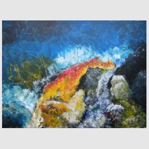 No. B62: Under Water, Acryl on canvas (60 x 80 cm), 2009