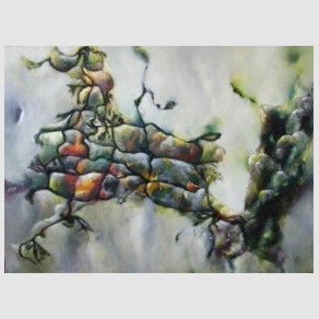 Nr. D16: Acryl-Collage auf Leinwand (80 x 110 cm), 2011