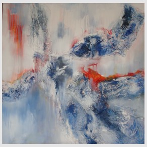 Nr. G18: Acryl-Collage auf Leinwand (120 x 120 cm), 2013