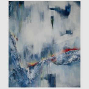 Nr. G19: Acryl-Collage auf Leinwand (100 x 120 cm), 2013