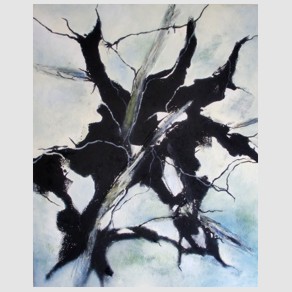 Nr. I21: Acryl-Collage auf Leinwand (80 x 100 cm), 2015