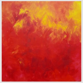 No. J01: Heat, Acryl on canvas (100 x 100 cm), 2016