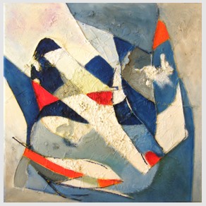 Nr. L01: Acryl-Collage auf Leinwand (40 x 40 cm), 2018