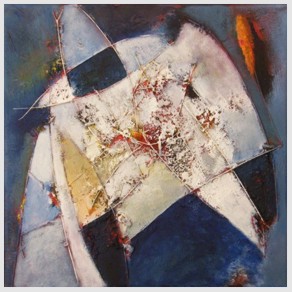 Nr. L02: Acryl-Collage auf Leinwand (40 x 40 cm), 2018