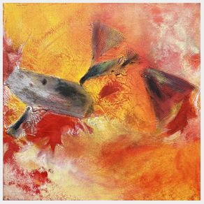 Nr. O10: Acryl-Collage auf Leinwand (40 x 40 cm), 2022