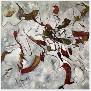 No. O15: Autumn Wind, Mixed techniques (100 x 100 cm), 2022